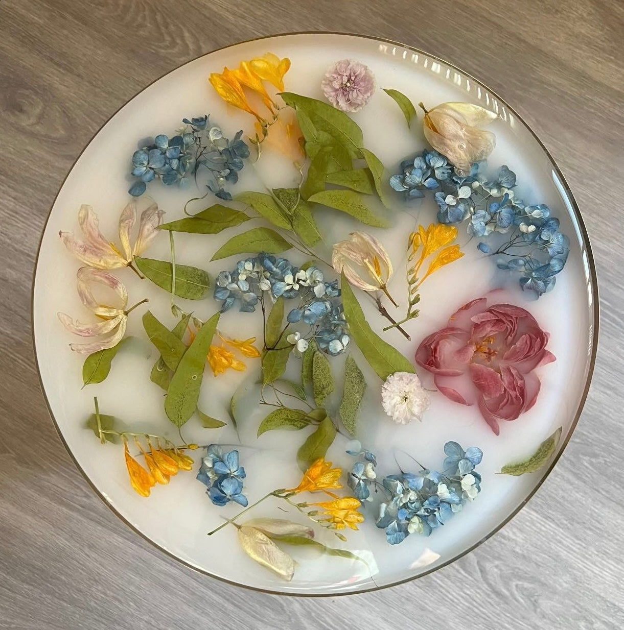 Botanical Resin Side Table