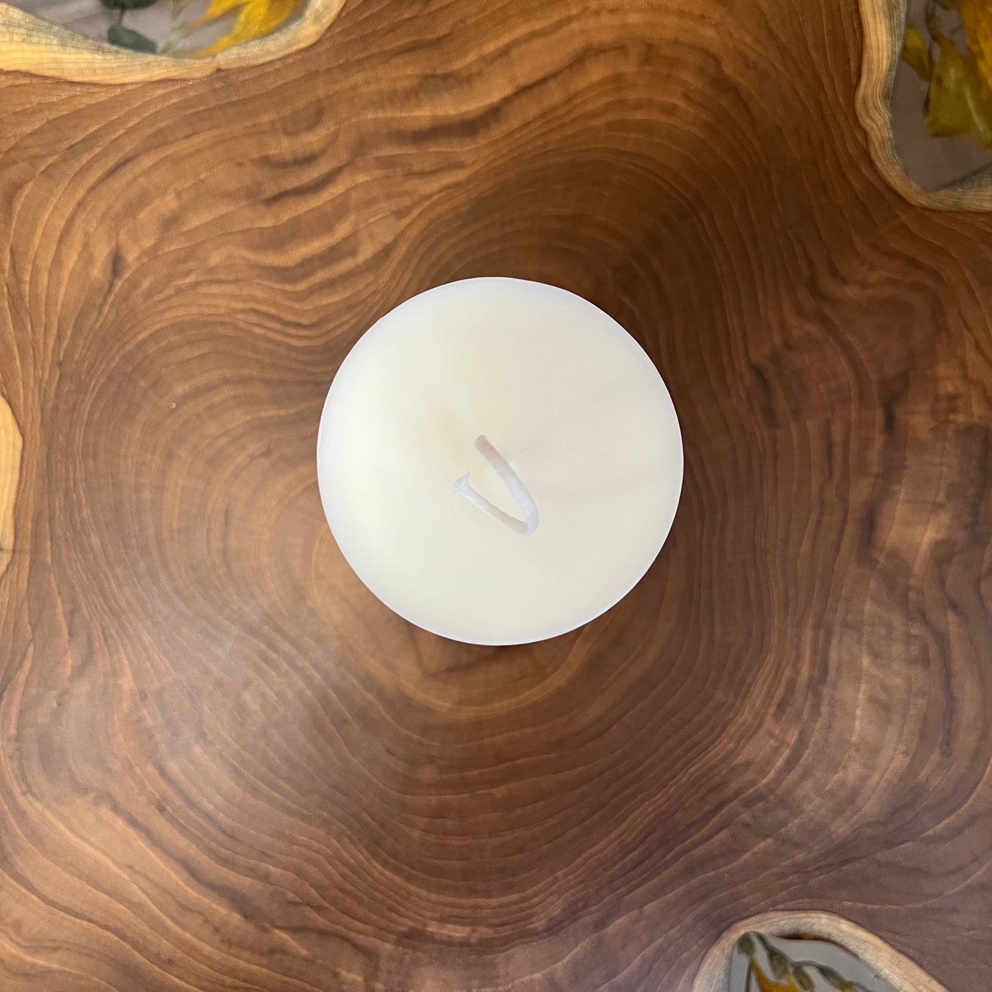 Vessel-free botanical candle