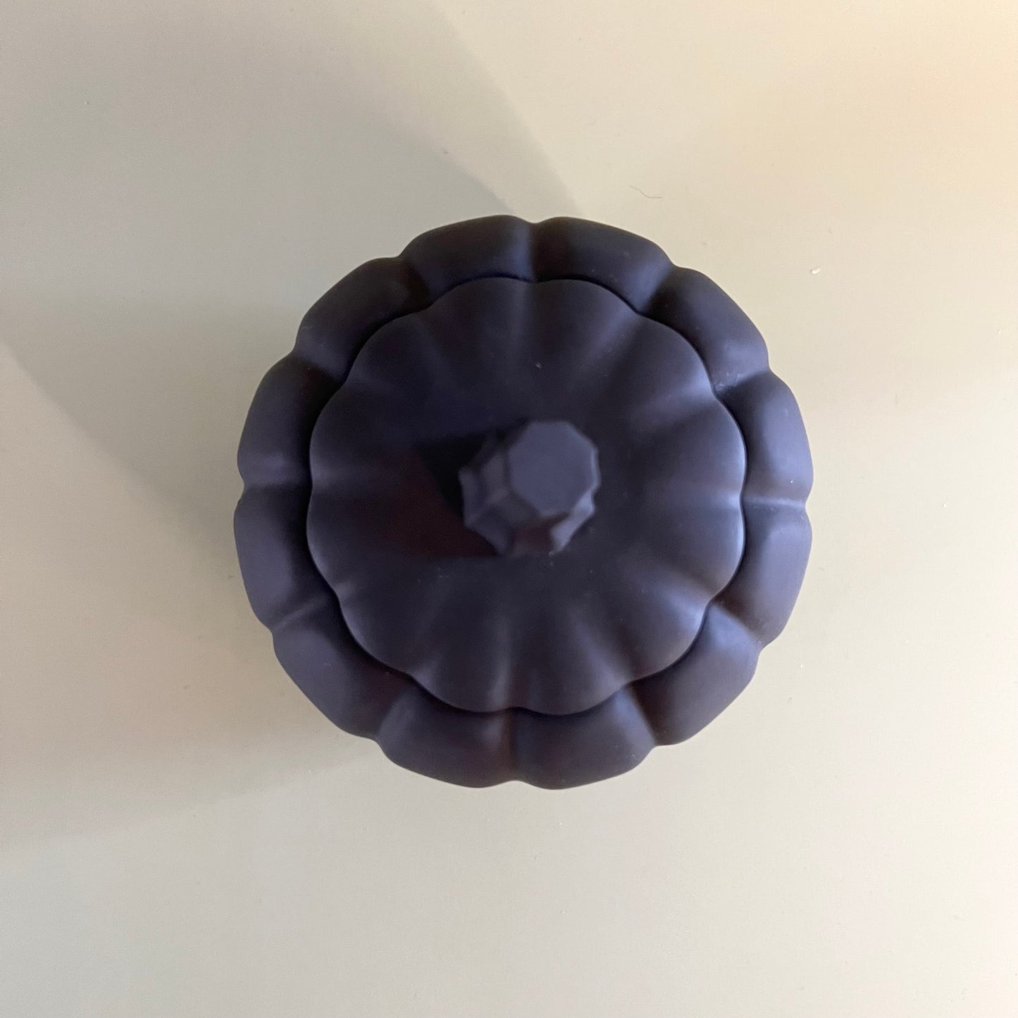 Pumpkin Candle in Black Container