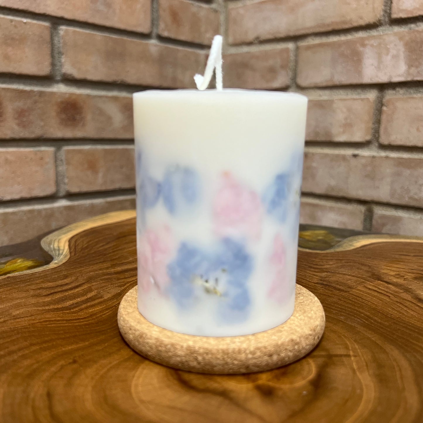 Vessel-free botanical candle