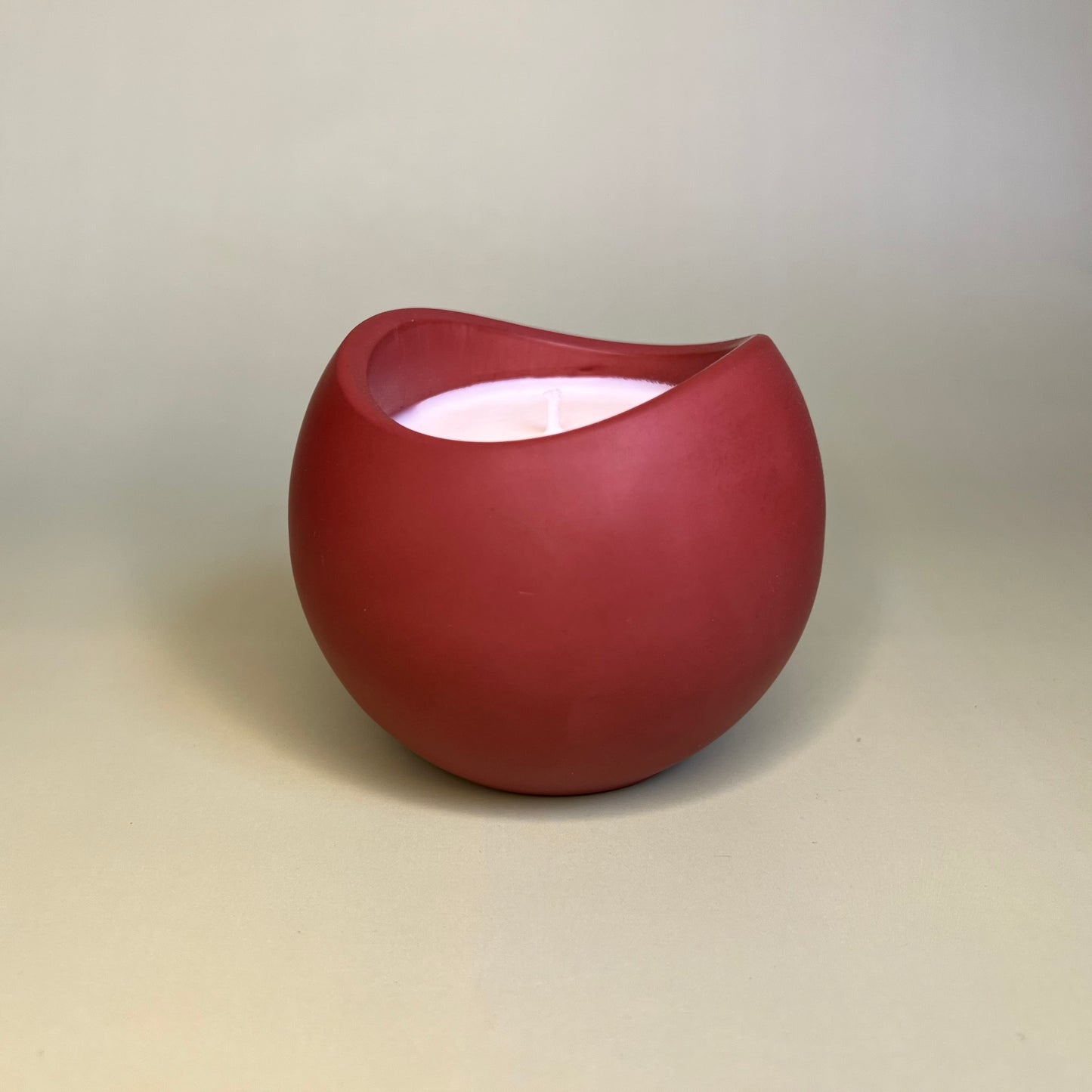Candle in a Wave Shaped Container