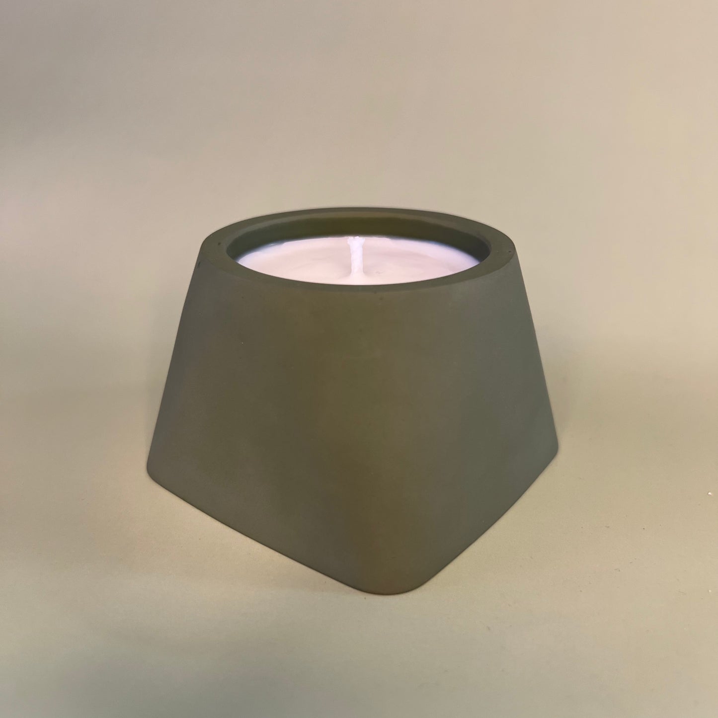 Candle in an Olive Colour