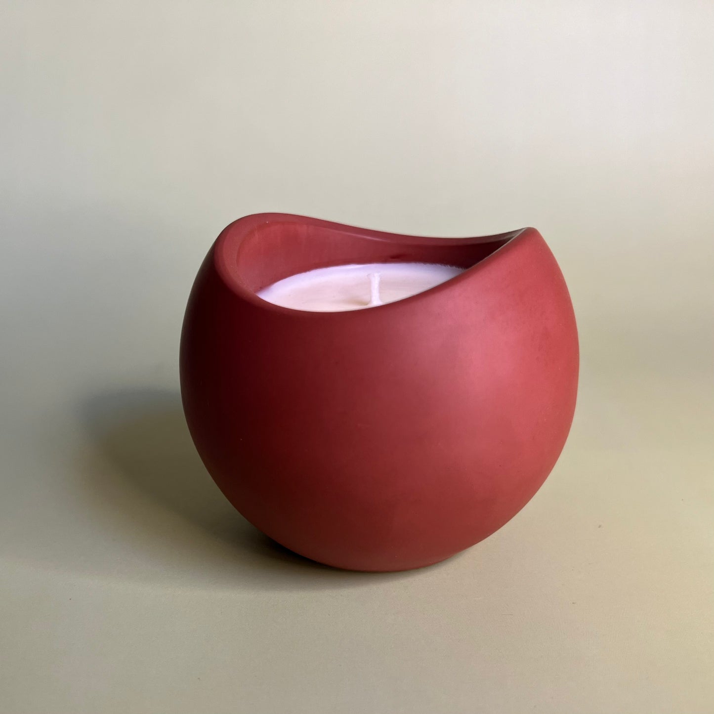 Candle in a Wave Shaped Container