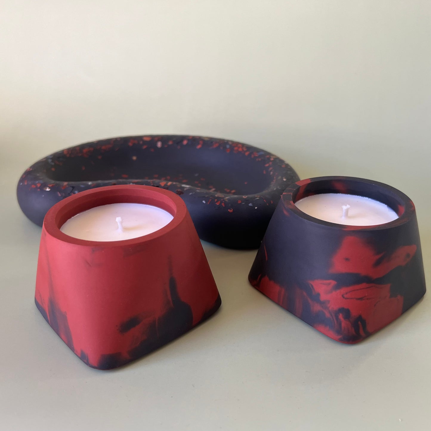 Candle Crimson Flame - Inspired By Iceland