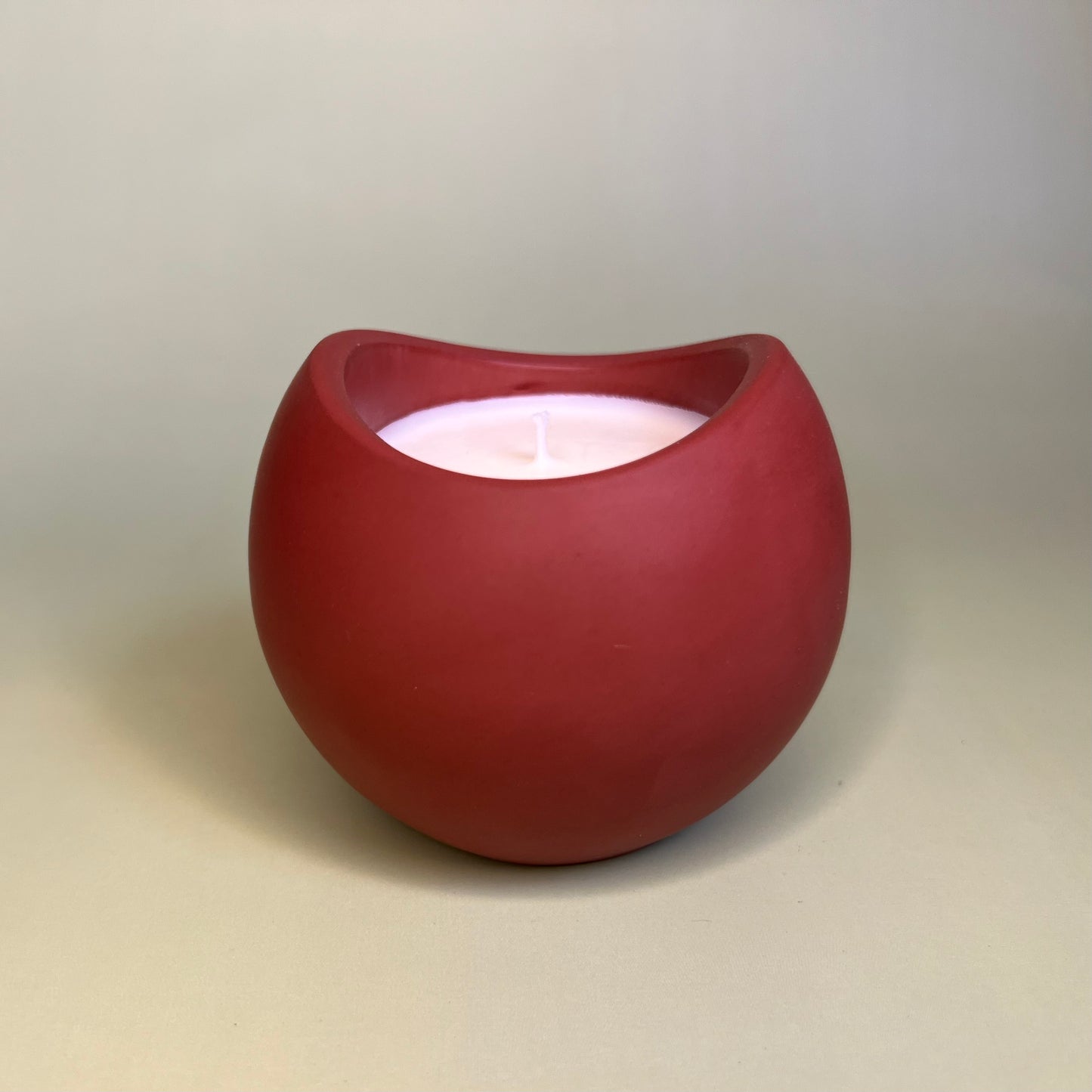 Candle in a Wave Shaped Container