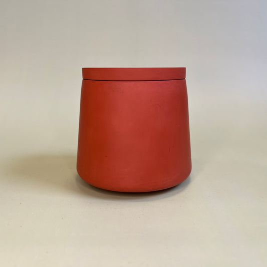 Candle in a Handmade Rusty Autumn Coloured Container