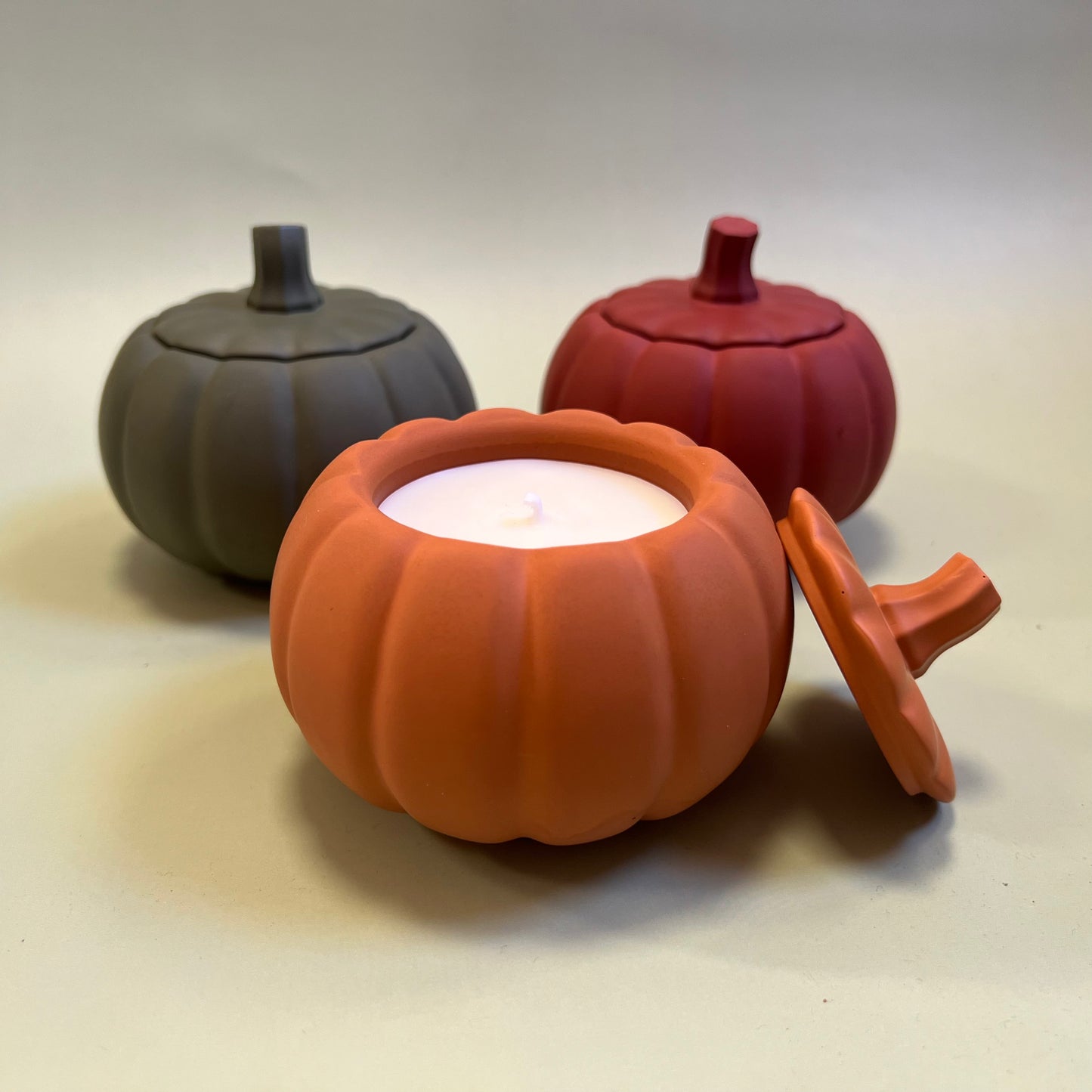 Pumpkin Candle in Terracotta Container