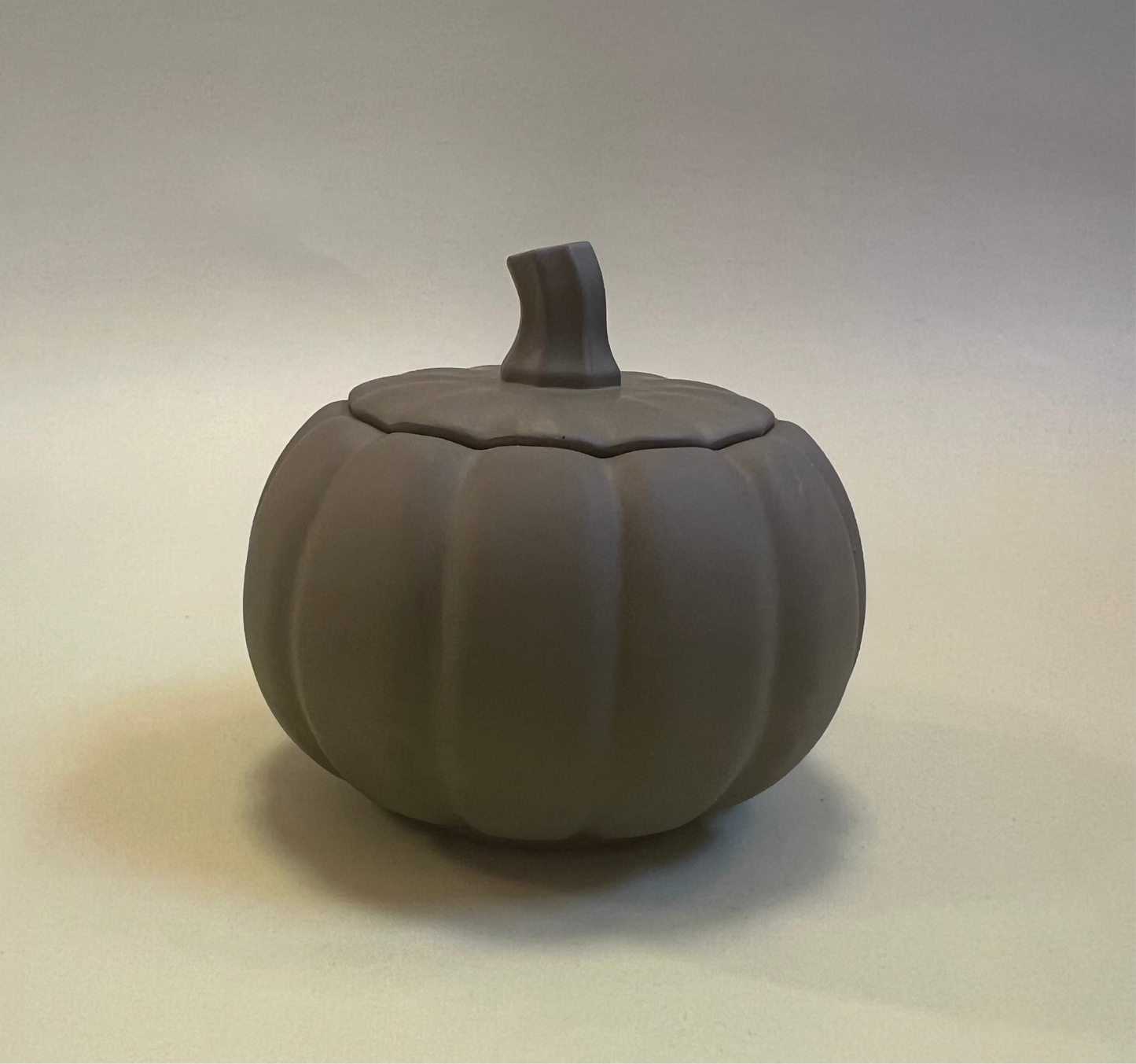 Elegant Pumpkin in Forest Green Container