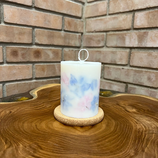 Vessel-free botanical candle