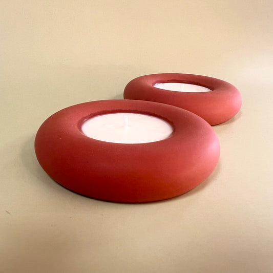 Donut-Shaped Candle Dark Terracotta