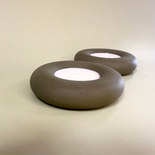 Donut-Shaped Candle Forest Green