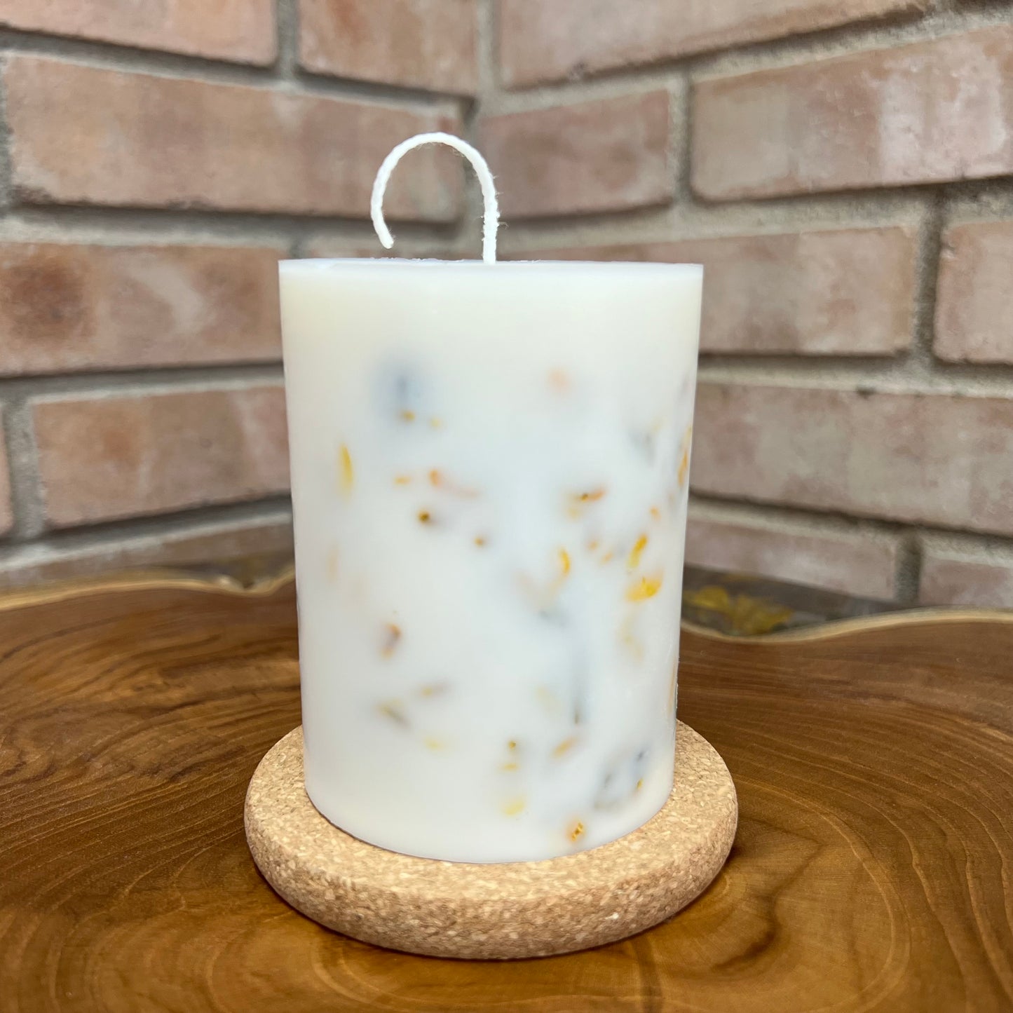 Vessel-free botanical candle