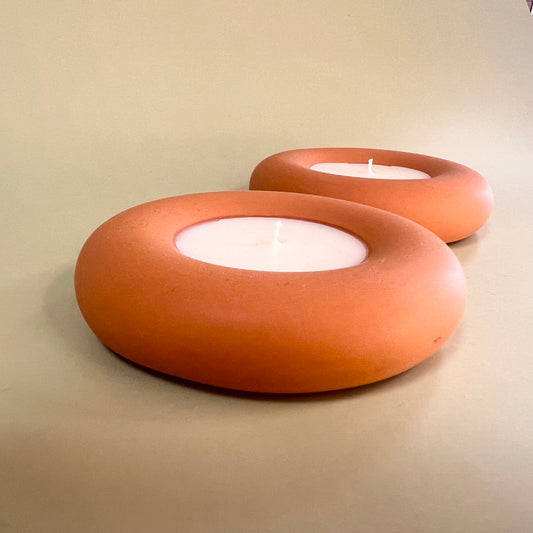 Donut-Shaped Candle Light Terracotta