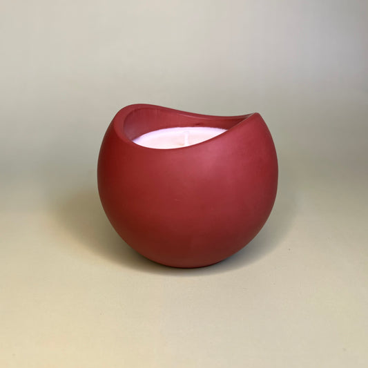 Candle in a Wave Shaped Container