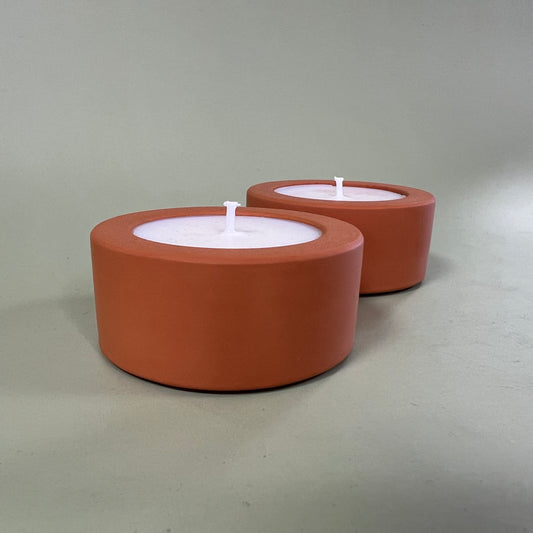 Cylinder-Shaped Mini Candle Light Terracotta