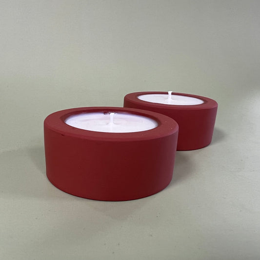 Cylinder-Shaped Mini Candle Dark Terracotta