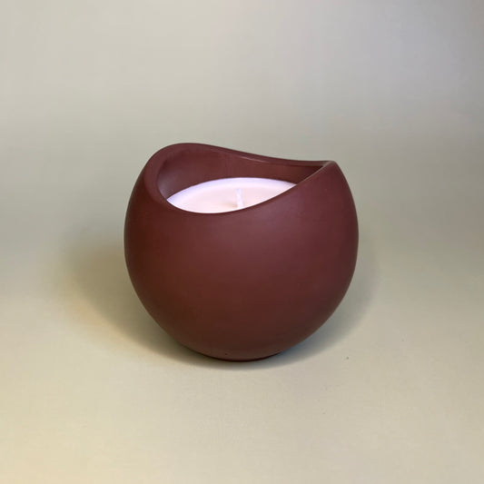 Candle in a Wave Shaped Container