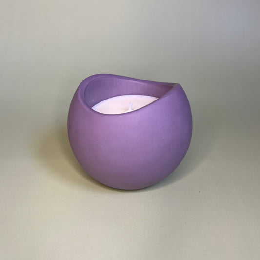 Candle in a Wave Shaped Container