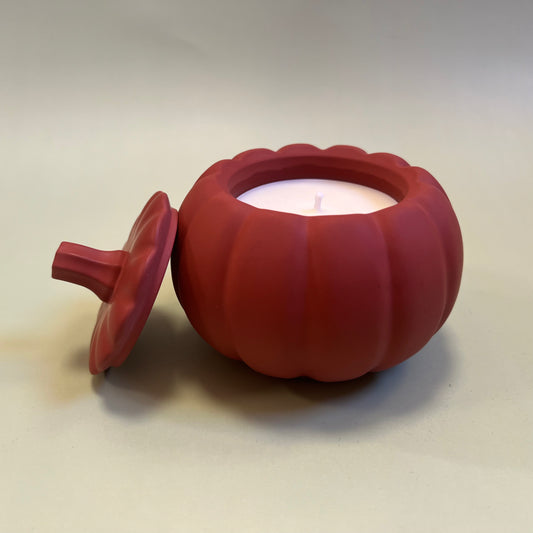 Pumpkin Candle in Terracotta Container
