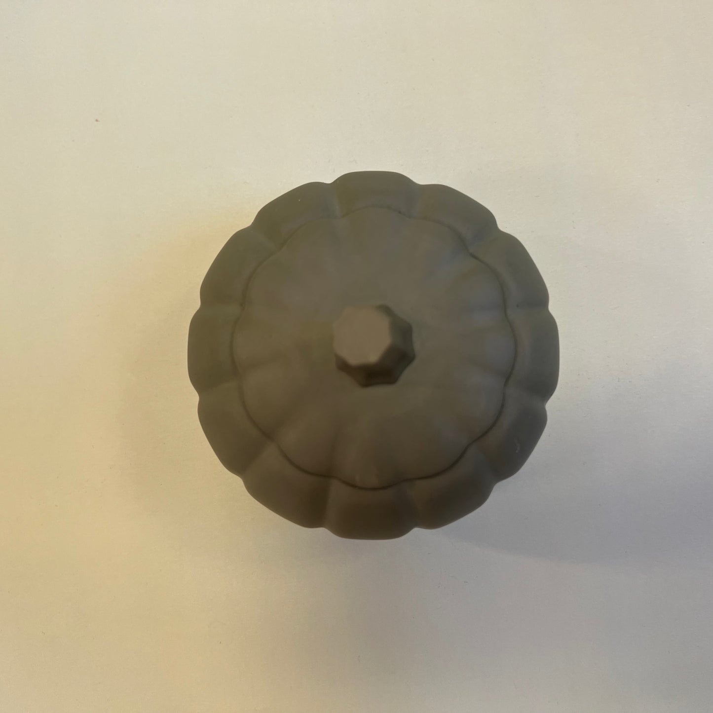 Elegant Pumpkin in Forest Green Container