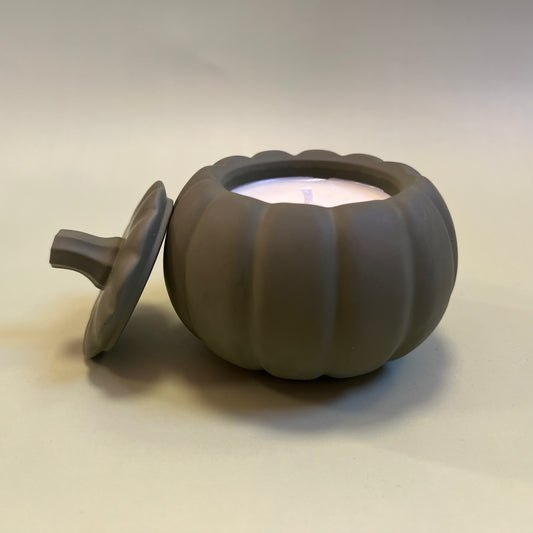 Elegant Pumpkin in Forest Green Container