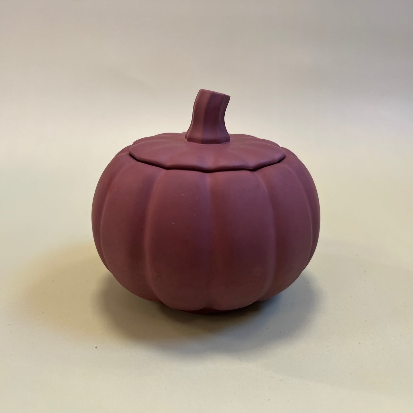 Pumpkin Candle in Fig Coloured Container