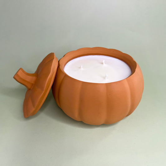 Large 3 wick Pumpkin Candle